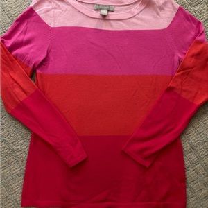 Banana Republic multi-pink stripe l/s sweater size S